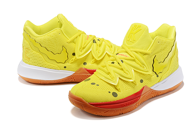 2019 Men Nike Kyrie Irving V Yellow White Bronw Shoes - Click Image to Close